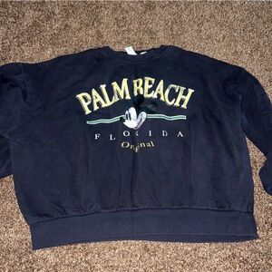 H&M Mickey Mouse Palm Beach Oversized Crewneck Sweatshirt